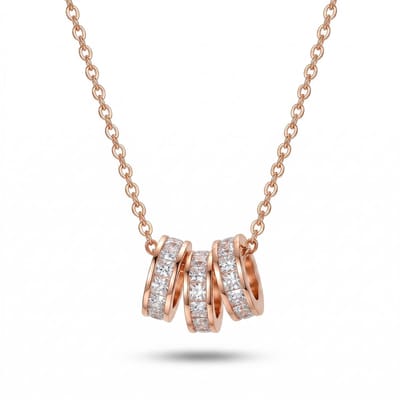 Sophie Siero Ketting Dames Roségoud – Halsketting met Zirkonia Kristallen – Roségouden Ketting – Stainless Steel – Verstelbare Ketting – Luxe Cadeau voor Vrouw – Inclusief Geschenkverpakking