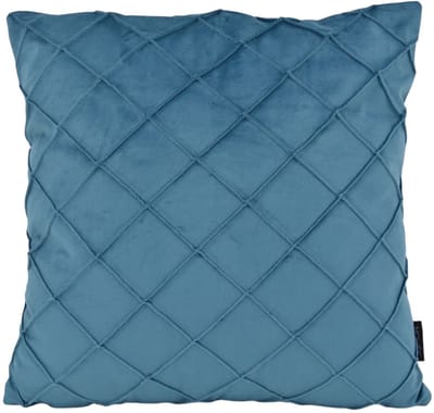 NOVÉE Sierkussen velvet cross petrol | 45x45 cm | velvet/polyester