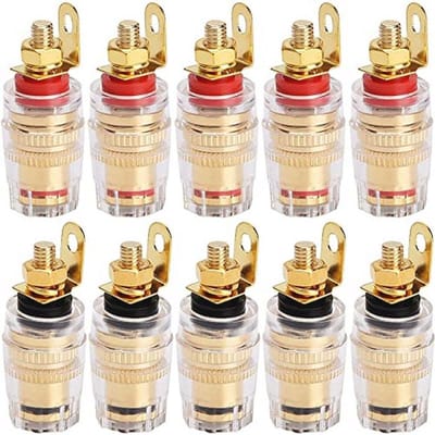 10 St 4mm Banaanstekker Socket Connector Binding Post voor Versterker Luidspreker Terminal
