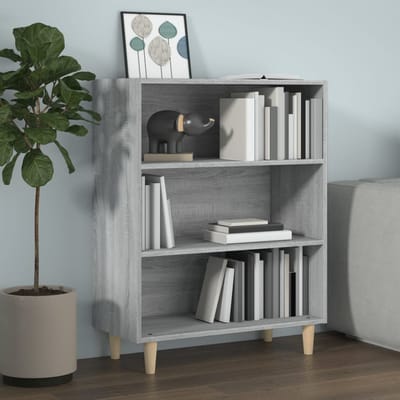 vidaXL - Dressoir - 69,5x32,5x90 - cm - bewerkt - hout - grijs - sonoma - eikenkleurig