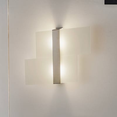 SOLLUX LIGHTING Wandlamp Shifted, twee glazen delen, verchroomd
