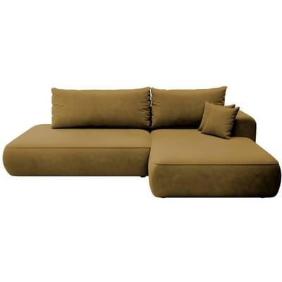 Hoekbank met slaapfunctie Fermizzi rechts chenille | Selsey Design
