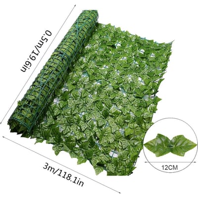 Écran de Clôture en Lierre Artificiel Haies Artificielles Clôture et Rouleau de Brise-vue à Feuilles Artificielles Décoration pour Décor Extérieur