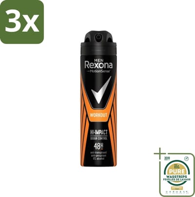 3 x Rexona Men - MotionSense - Deodorant Spray - Anti-transpirant - 150 ml - Grootverpakking - Deodorant Spray - Anti-transpirant - Zweetgeur - Zweetbescherming - Mannelijke Deodorant