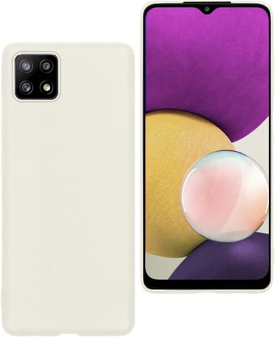 Hoesje Geschikt voor Samsung Galaxy A22 4G - Sterk & Shockproof - Hoes Cover - Siliconen Case - Wit