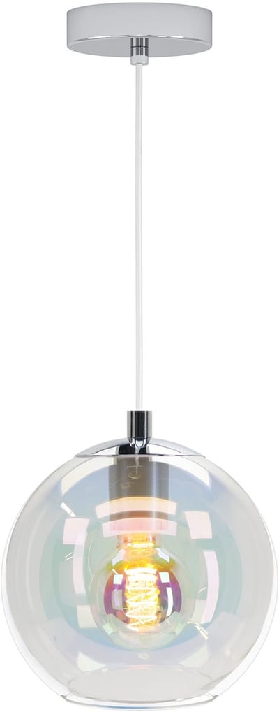 EGLO Ariscani 2 Hanglamp - E27 - Ø 20 cm - Chroom/Gekleurd glas