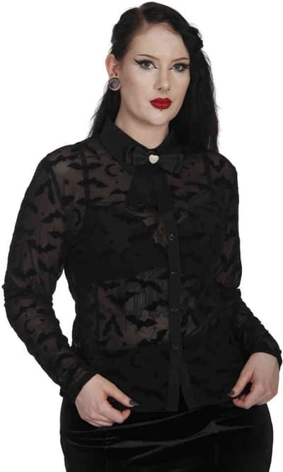 Banned - Strangers Paradise Blouse - XL - Zwart