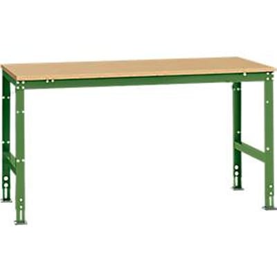 Manuflex werktafel UNIVERSAL Standaard, 1750 x 1000 mm, multiplex natuur, resedagroen
