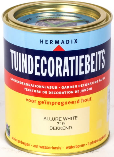 Hermadix Tuindecoratiebeits dekkend 719 Allure White - 0,75 l