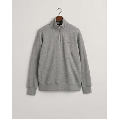 Gant Trui Shield Half-Zip Sweat Grijs Melange / male