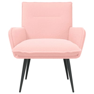 vidaXL - Fauteuil - Roze - Bouclé
