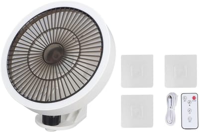 Dailygoody - Kleine oscillerende wandventilator - Ventileren - Met afstandsbediening - Wit - Ideaal voor slaapkamer - Energiezuinig - Compact ontwerp