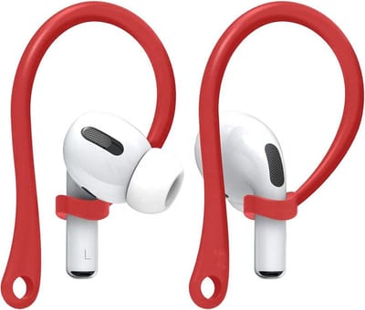 Ibley EarLoop Sport hooks rood voor Apple AirPods Pro 1/2 & AirPods 3/4 - Oorhaken - Siliconen sport haken - Geschikt voor AirPods Pro 1/2 en Apple AirPods 3/4 - Set van 2