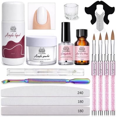 Goodbitz - Acrylpoeder - Set - 15-delig - Acryl - Acryl poeder - Acrylpoeder set - Acryl set - Acryl vloeistof - Acrylvloeistof - Acryl nagels - Acryl nagels starterspakket