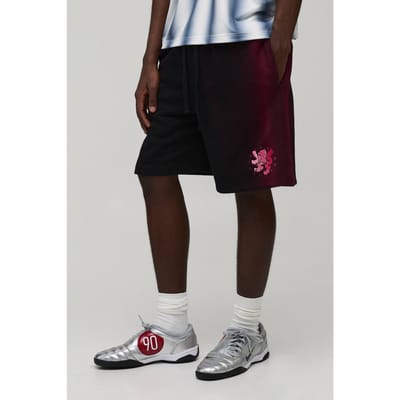 Ruimvallende Spray Gewassen Jersey Short | Black | Size XS
