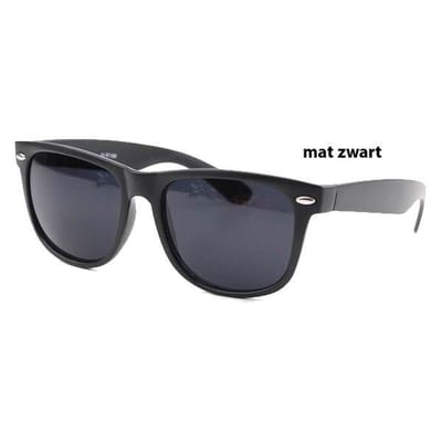 Festival Zonnebril - Mat Zwart Frame - Zwarte Glazen