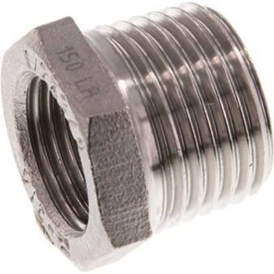 R 1/2'' x Rp 3/8'' M/F RVS Verloopring 16 Bar [2 Stuks]