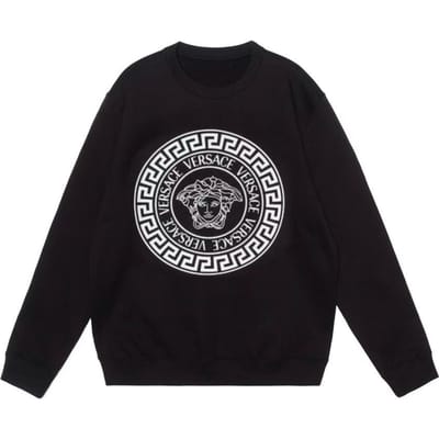 Versace Zomer 24 Medusa Hoofd Print Ronde Hals Lange Mouwen Sweatshirt Heren sweatshirt Zwart 1011852-1A12064-2B020 L gray