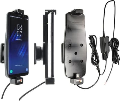 Brodit houder geschikt voor Samsung Galaxy S8 / S9 / S10 houder met hoes met vaste voeding