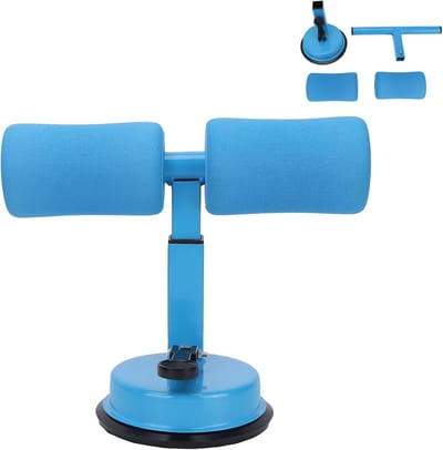 Zithulp Buiktrainer - Sit-up trainer Fitness trainer - Lichaamsvorming - Stalen frame structuur - 4 versnellingen - Blauw