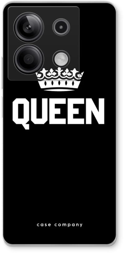 Case Company® - Hoesje geschikt voor Xiaomi Redmi Note 13 5G hoesje - Queen zwart - Soft Cover Telefoonhoesje - Bescherming aan alle Kanten en Schermrand