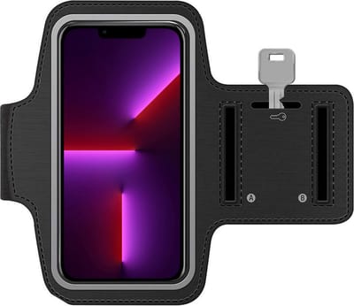 Arara Armband Geschikt voor iPhone 13 Pro max sportarmband - hardloopband - Sportband hoesje - zwart