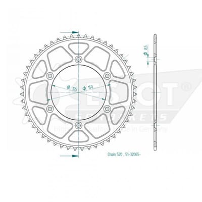 Couronne de transmission Esjot pour Moto Gas gas 300 EC 2021 à 2023 Neuf