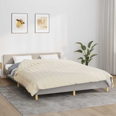 vidaXL - Verzwaringsdeken - 200x200 - cm - 13 - kg - stof - lichtcrèmekleurig