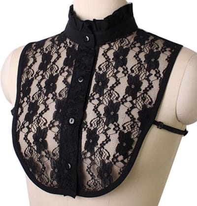 New Age Devi - Devi's Dames Blousekraag - Zwart - Losse Kraag - Mode Design