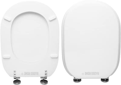 Toiletbril Hout - WC-bril Deksel - Badkamer Vernieuwen - Gecoat met Hars - Universeel Verstelbaar - Lichtblauw