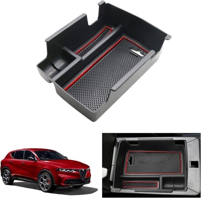 Center Console Opbergdoos voor Alfa Romeo Tonale 2022-2024, Armsteun Organizer en Handschoenenkast Accessoire, Perfect voor Extra Opbergruimte en Organisatie