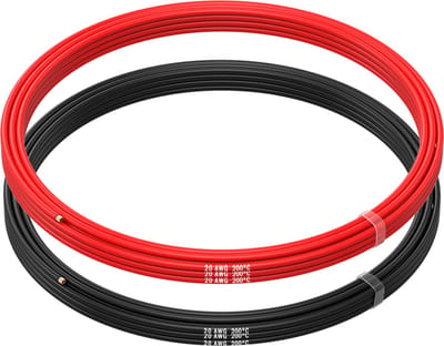 MMOBIEL 20 AWG Siliconen Elektrische Draad - 20 Gauge (0,52mm²) Vertinde Koperkabel - 2 Aparte Draden Rood & Zwart Elk 2,5 m voor Elektrische Reparaties, Sensoren, RC, Drones, Luidsprekerdraden