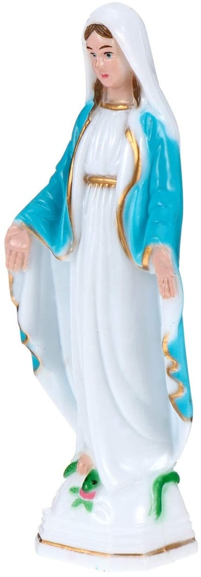 Dailygoods- Standbeeld Maagd Maria - Religieuze Decoratie - Duurzaam Kunststof - Heilige Moeder Figuur - Tafeldecoratie - Elegant Ontwerp - Beeld