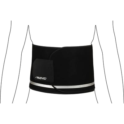 Avento Sauna Taille Band - Verstelbaar - Zwart/Zilvergrijs - Maat S/M