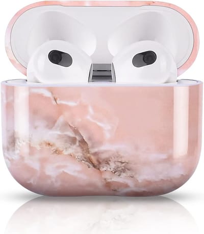 Newseego Case Compatible with AirPods 3 Case, Stylish and Exquisite Marble Pattern Hard PC Earphone Airpods Accessories Portable Shockproof Protective Cover for AirPods 3 Charging Case.