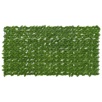 vidaXL - Balkonscherm - met - bladeren - Groen - en - Geel - 200 - x - 100 - cm