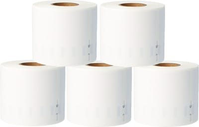 Dappaz - 5 stuks Dymo Compatible Labels 99014 Wit - 101 x 54 mm - 220 labels per Rol - S0722430 Geschikt voor Dymo Labelwriter - Verzendetiketten - Adresetiketten - Kantoor Etiket