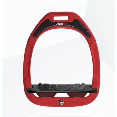 Ultra Grip Inclinatie Stijgbeugels Rood/Zwart/Bordeaux Flex-On Green Composite
