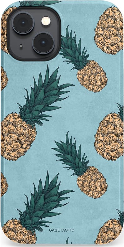 Casetastic Hoesje Geschikt voor Apple iPhone 14 Plus Magsafe - Stijlvolle Beschermende Duo-layer Case - Tropische Ananas