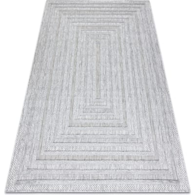 Kleden Rugsx Tapijt SANTO SISAL 0999 geometrisch grijs 80x150 cm
