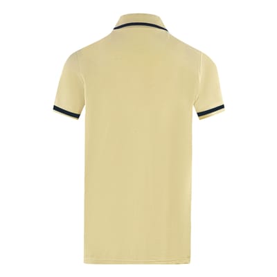 Aquascutum London Embroidered Badge Beige Polo Shirt