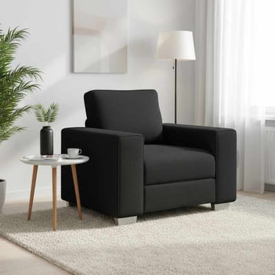 vidaXL - Sofa - Stoel - Zwart - 100 - cm - Stof