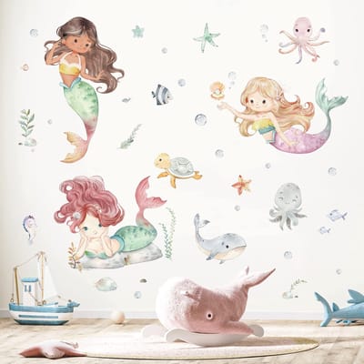 Allecto - Under the Sea Wanddecoratie - Wandstickers - Waterproof - Multicolor - Babykamer Decoratie - Ocean Fish - Geschikt voor Baby's