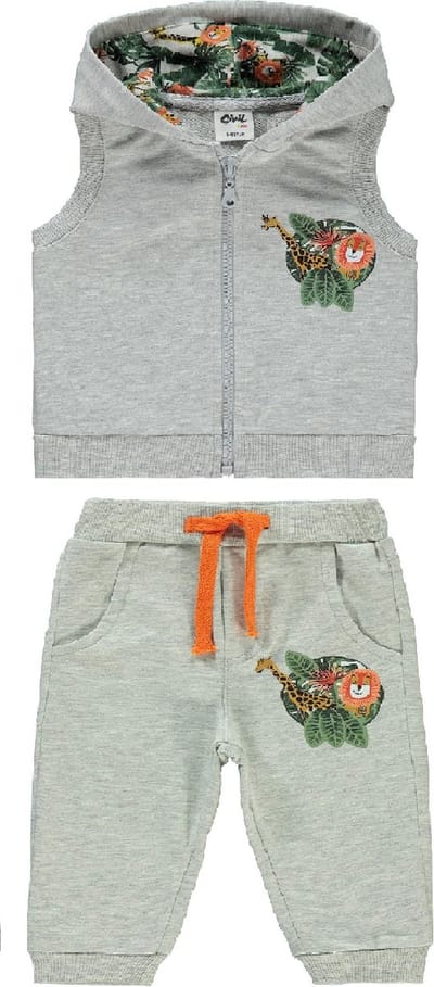 Jungle dieren vest & broek set jongens
