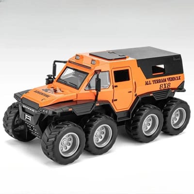1/32 Russische Avtoros Shaman 8X8 ATV Legering Model Speelgoed Auto Simulatie Metaal Diecast Geluid En Licht Voertuigen Jongens Collectie Cadeaus