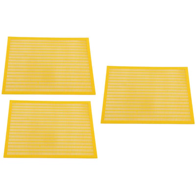 3 stuks Plastic Bijenkoningin Bescherming Uitsluiter Vangrooster Net Gereedschap Bijenhouderij Gescheiden Bijenkoningin Bord Geel beige