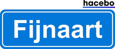 Hacebo - Plaatsnaam Sticker - 29x10 CM - Fijnaart sticker - Verkeersborden sticker - grappige cadeaus - Fijnaart