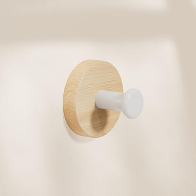 Zelfklevende Massief Houten Haak Walnoot Sleutel Decoratief Handdoekhouder Haak Deurhanger Wand Kapstok Keuken Badkamer Organizer