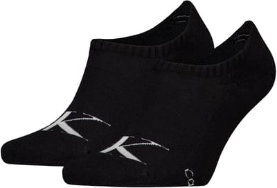 Calvin Klein Jeans Heren Footies 2-Pack Monogram Zwart