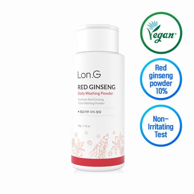 LON.G Red Ginseng Facial Washing Powder – 50g – Poeder Cleanser – pH 5.9 – Korean Skincare